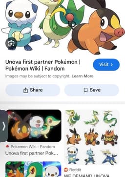 Unova starters