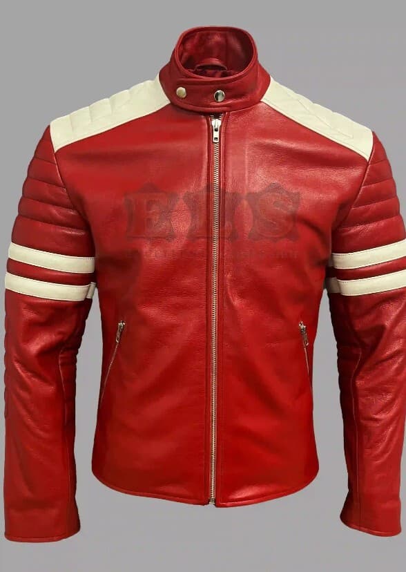 Brad Red Leather Jacket