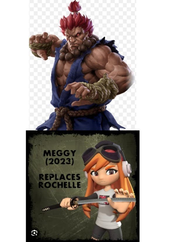 Meggy trains with Akuma