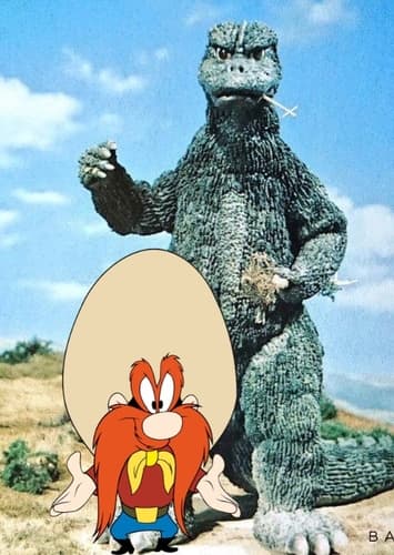 Godzilla and Yosemite Sam